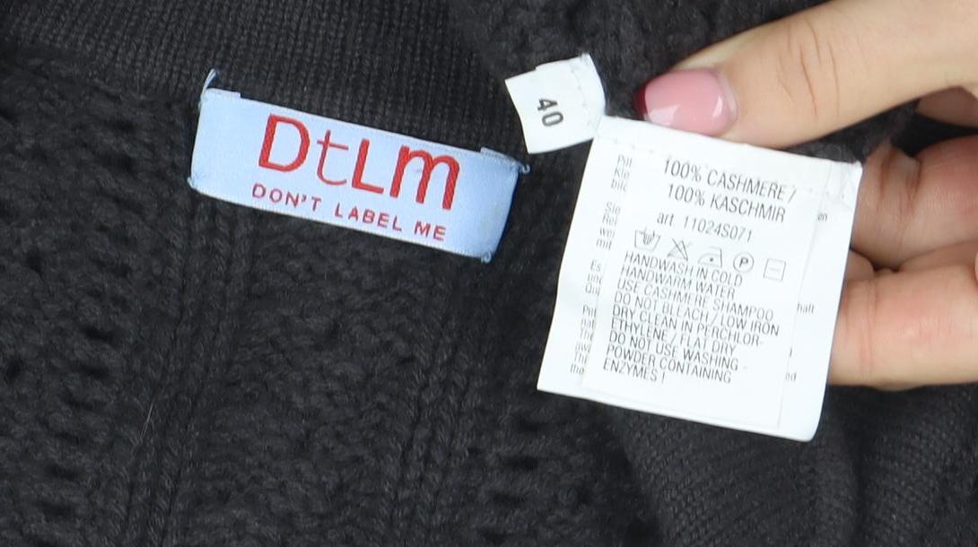 Womens UK Size 12 DtLM Black Cardigan Jumper