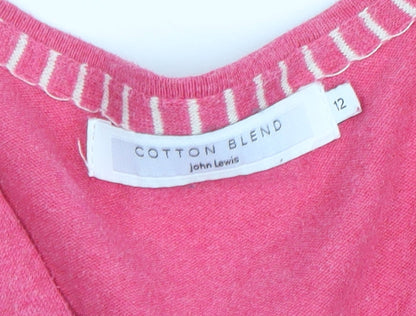 Womens UK Size 12 John Lewis Pink Pullover Jumper