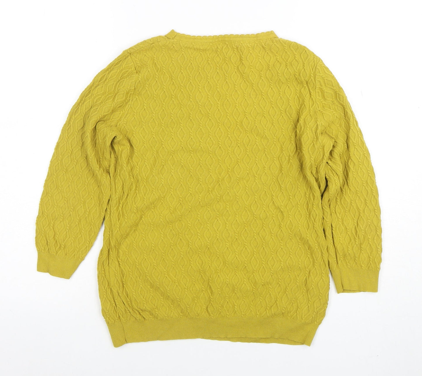Womens UK Size M CC Yellow Pullover Jumper