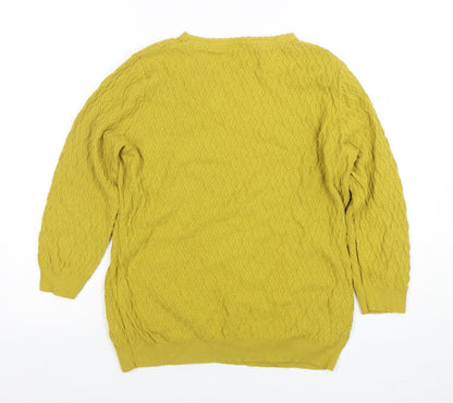 Womens UK Size M CC Yellow Pullover Jumper