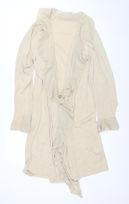 Womens UK Size 16 Marks and Spencer Beige Cardigan Jumper