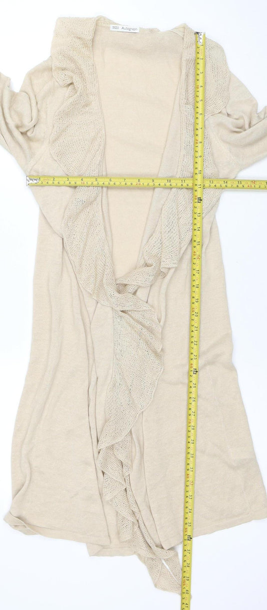 Womens UK Size 16 Marks and Spencer Beige Cardigan Jumper