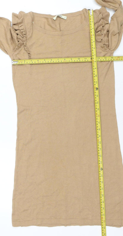 Womens UK Size XS Oasis Beige Pullover Jumper