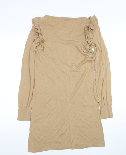 Womens UK Size XS Oasis Beige Pullover Jumper