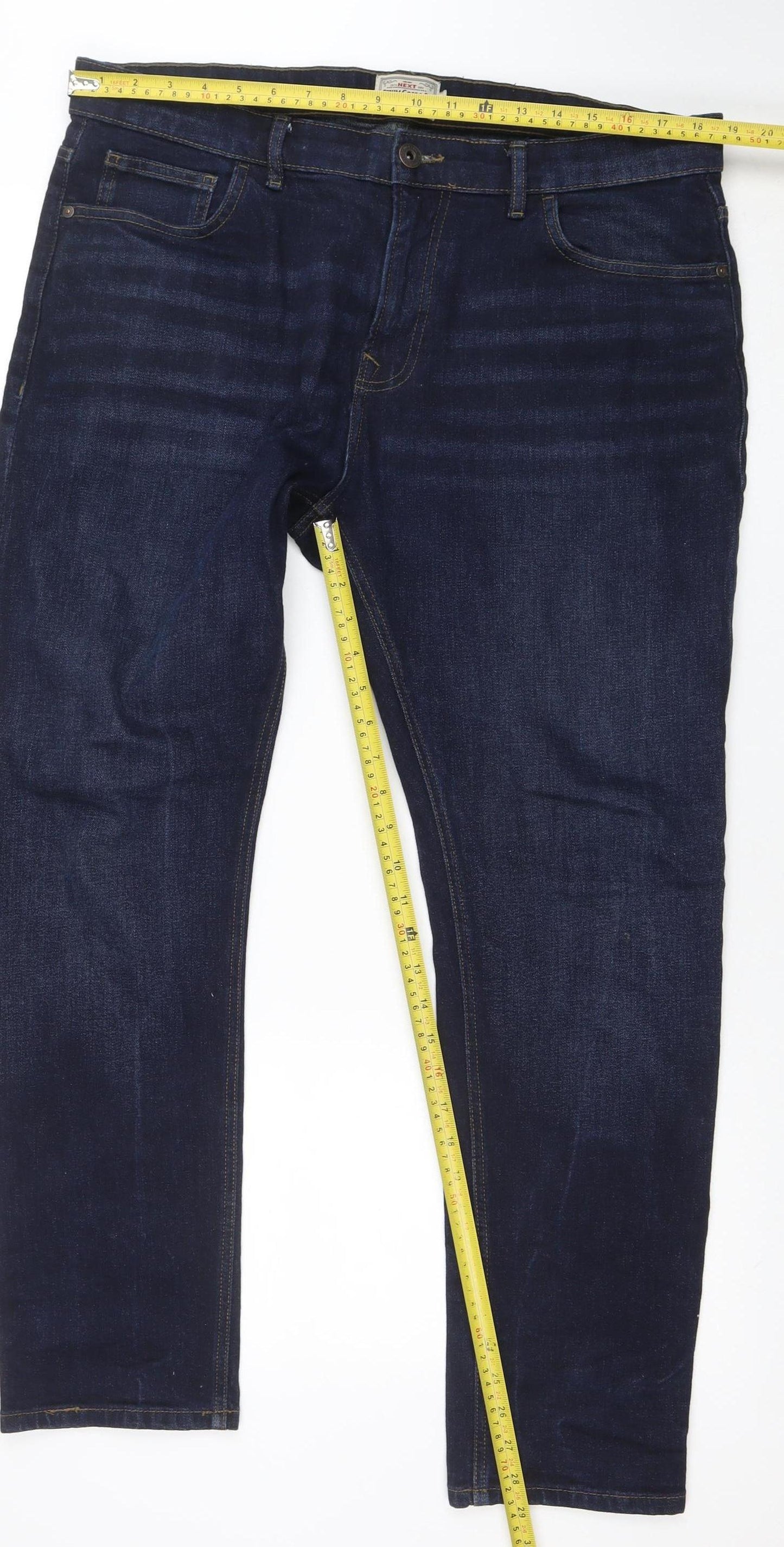 Mens UK Size 31 in NEXT Regular Fit Straight Blue Jeans