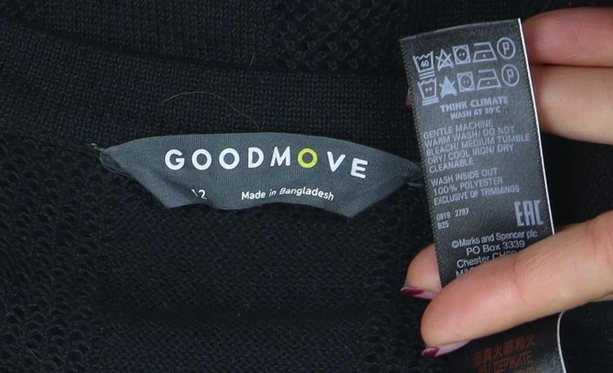 Womens UK Size 12 GOODMOVE Black Pullover Jumper