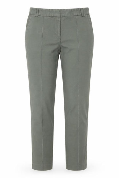 Womens UK Size 10 Oasis Slim Fit Chino Green Trousers
