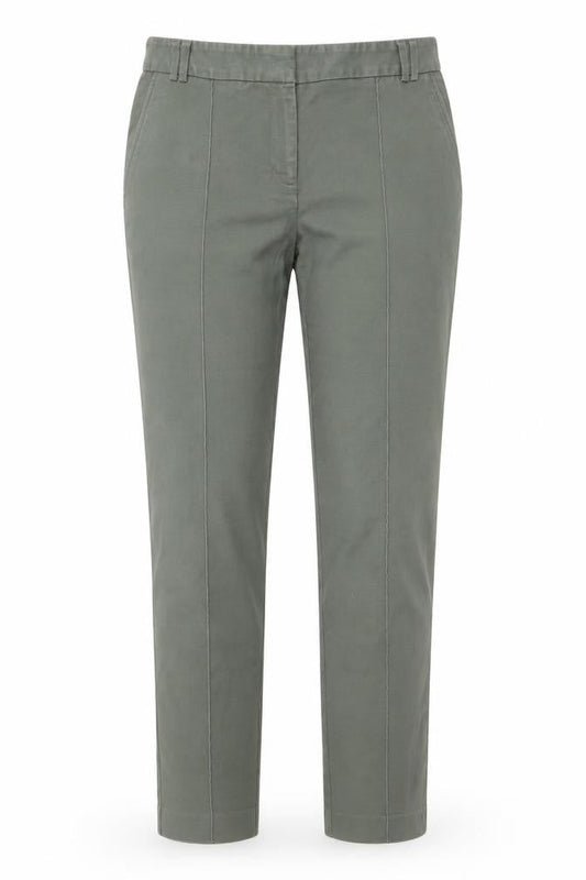 Womens UK Size 10 Oasis Slim Fit Chino Green Trousers