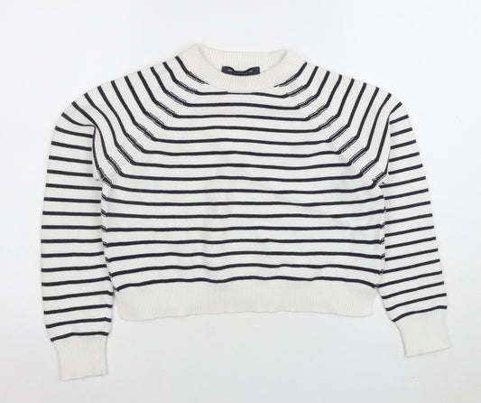 Womens UK Size M French Connection White Pullover Jumper
