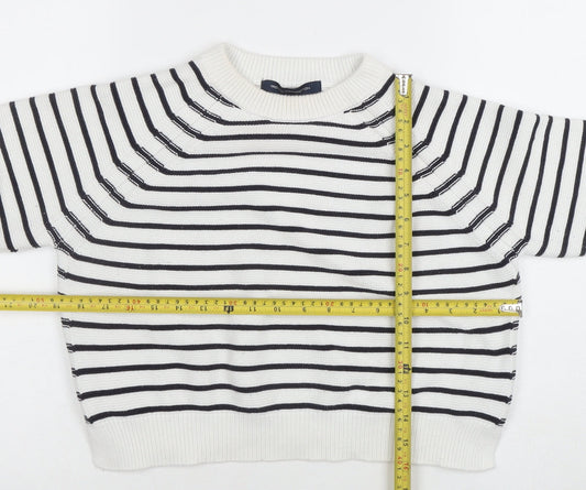 Womens UK Size M French Connection White Pullover Jumper