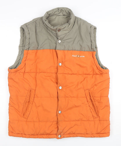 Mens UK Size M Enrico Man Orange Puffer Jacket