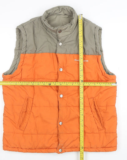 Mens UK Size M Enrico Man Orange Puffer Jacket