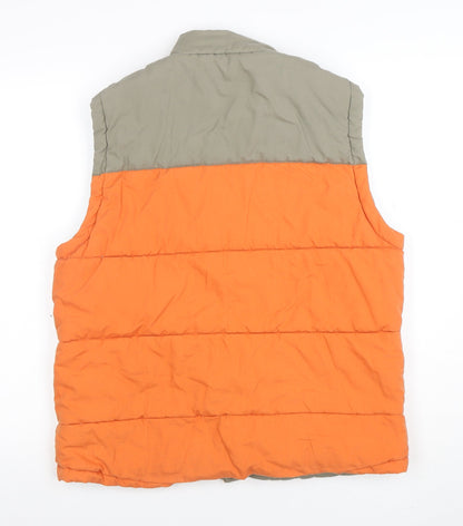 Mens UK Size M Enrico Man Orange Puffer Jacket