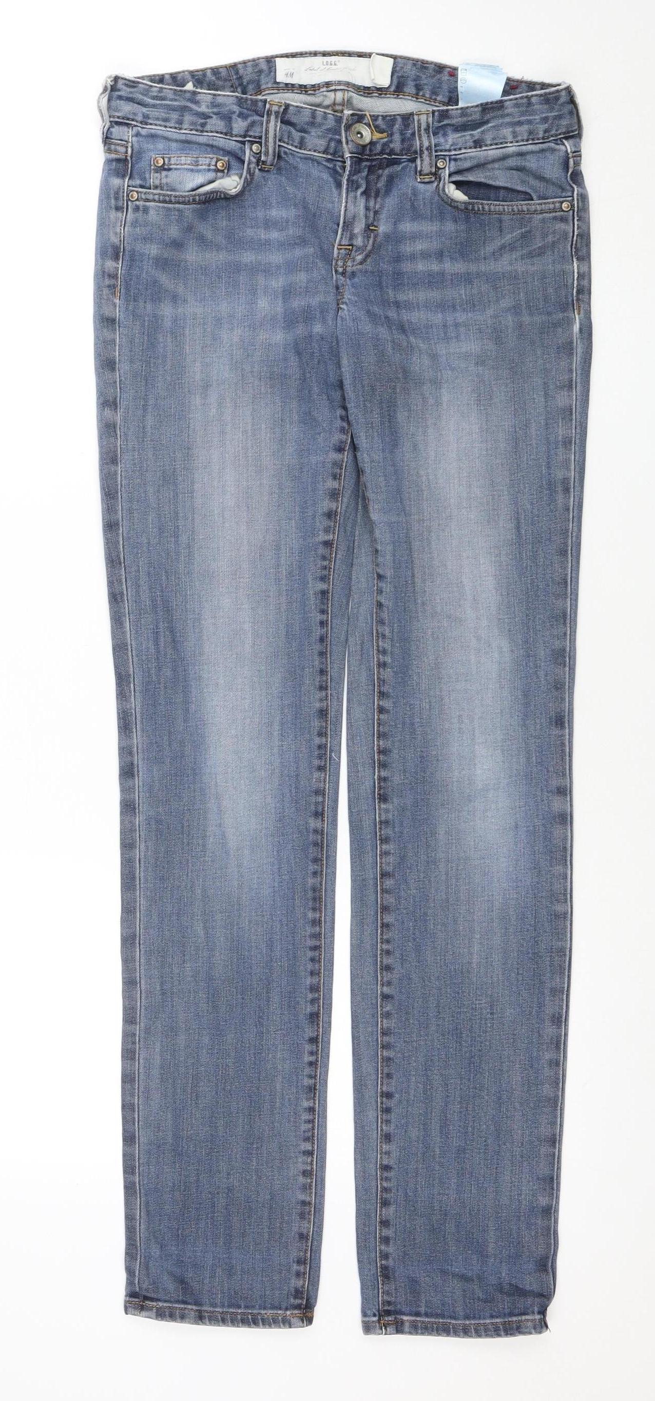 Womens UK Size 8 H&M Regular Fit Straight Blue Jeans