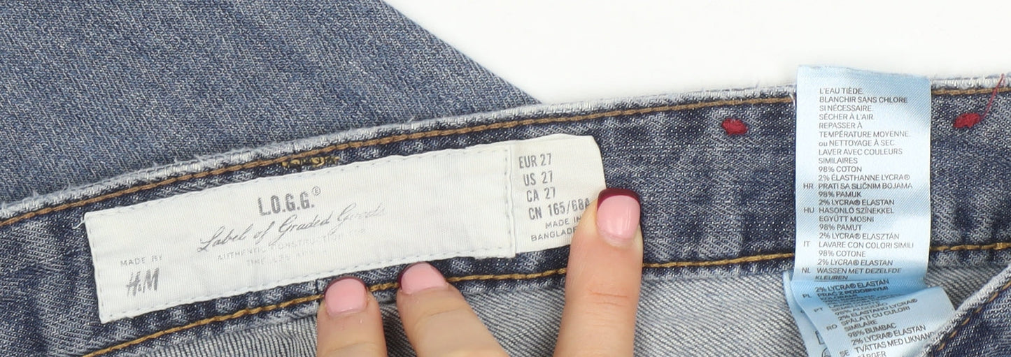 Womens UK Size 8 H&M Regular Fit Straight Blue Jeans