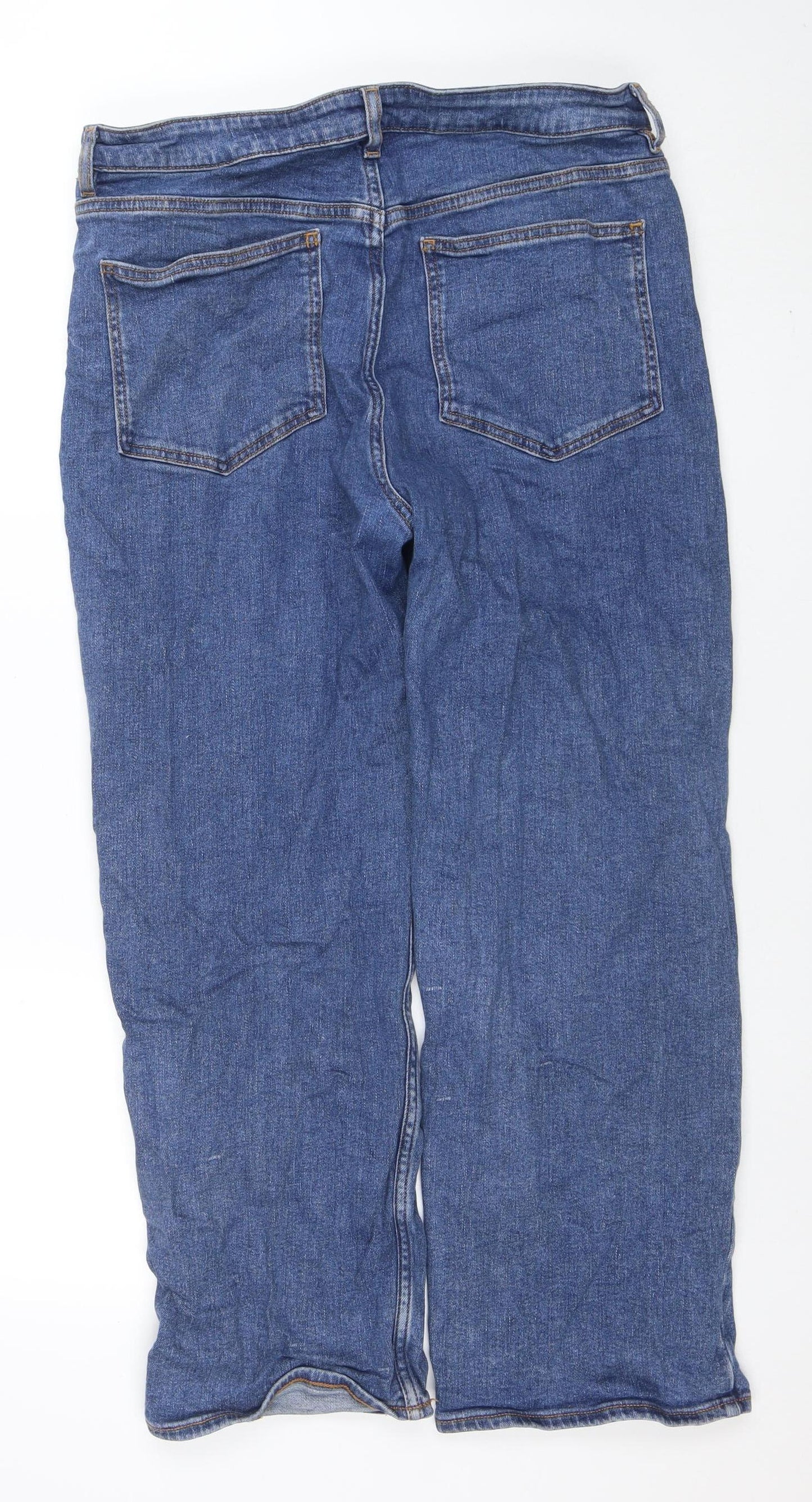 Womens UK Size 14 ASOS DESIGN Regular Fit Straight Blue Jeans