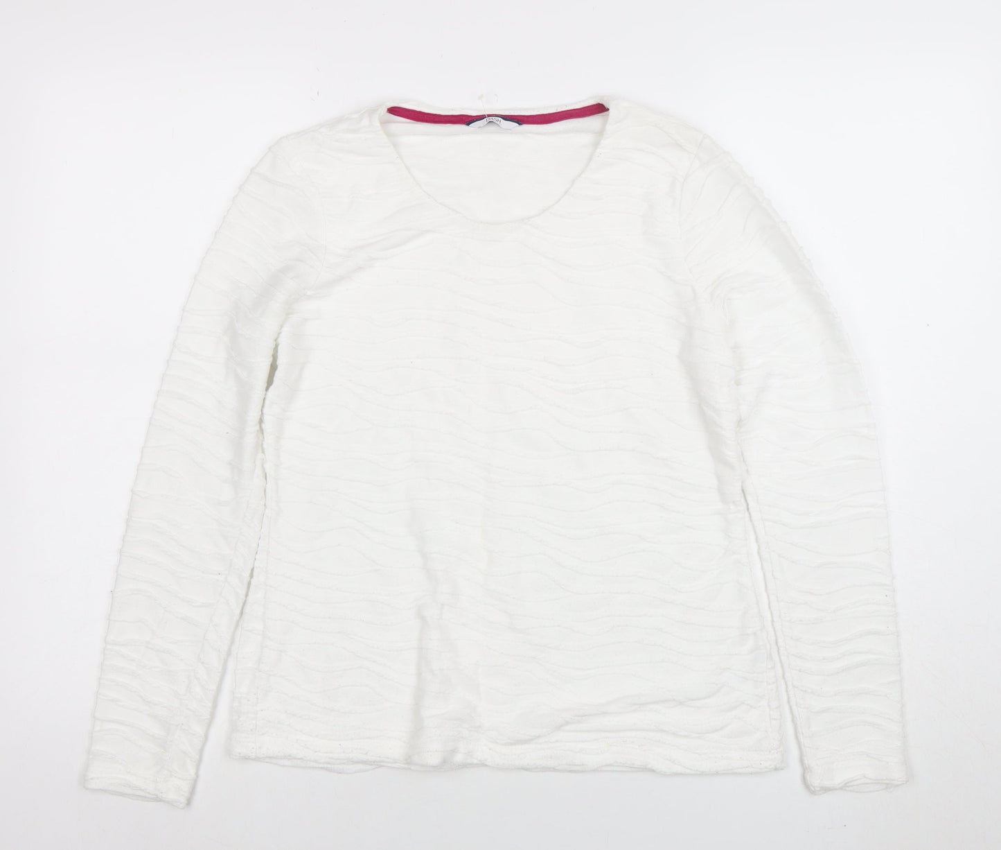 Womens UK Size 12 DASH White Basic T-Shirt