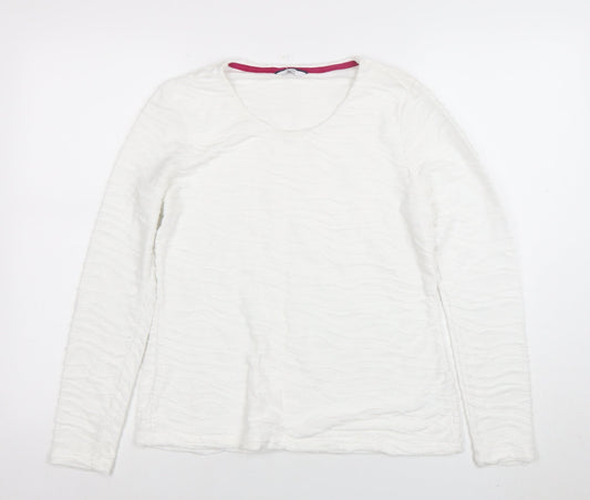 Womens UK Size 12 DASH White Basic T-Shirt