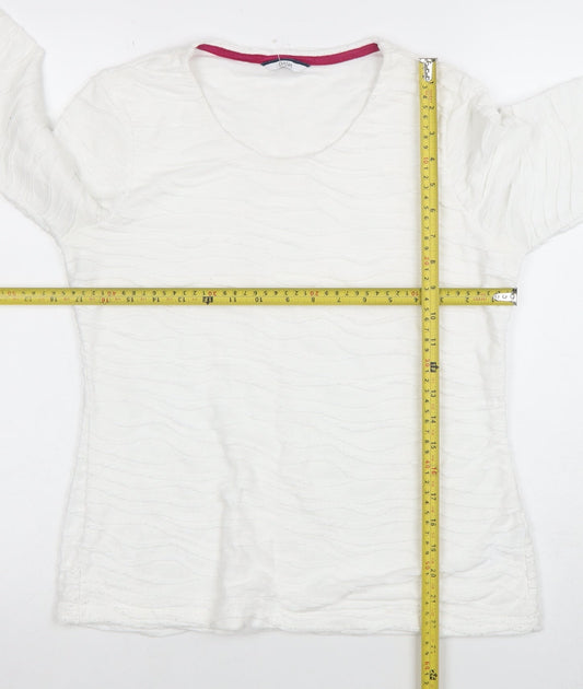 Womens UK Size 12 DASH White Basic T-Shirt