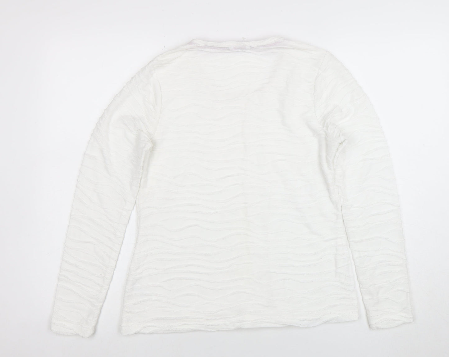 Womens UK Size 12 DASH White Basic T-Shirt