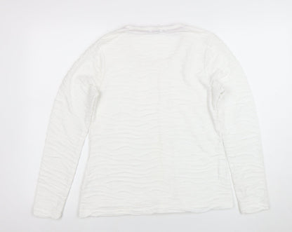 Womens UK Size 12 DASH White Basic T-Shirt