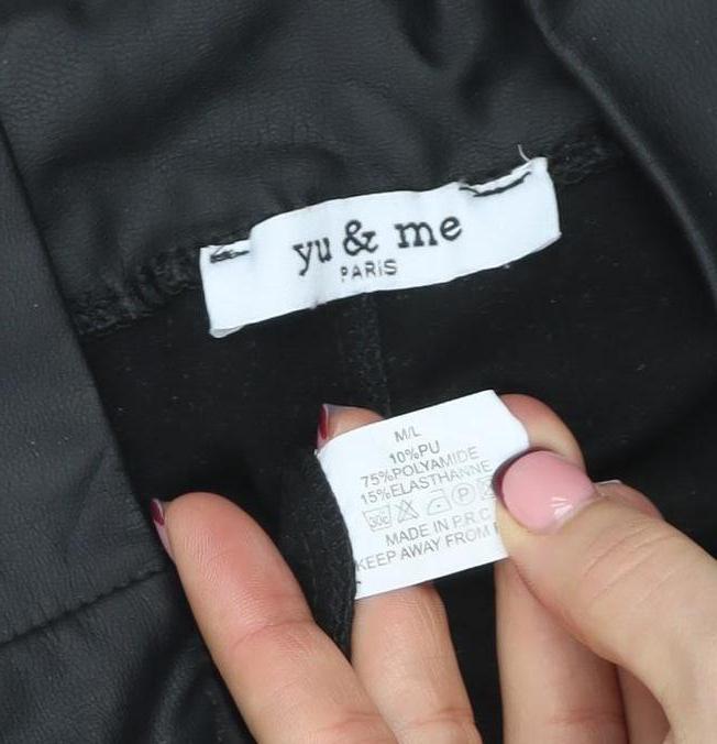 Womens UK Size M yu & me  Leggings Black Leggings