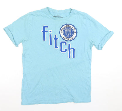 Boys UK Size 11-12 Years Abercrombie & Fitch Blue Basic T-Shirt