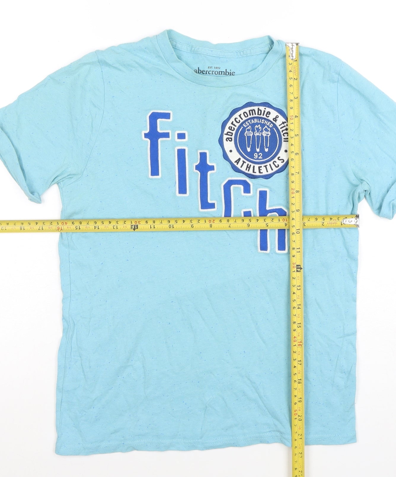 Boys UK Size 11-12 Years Abercrombie & Fitch Blue Basic T-Shirt