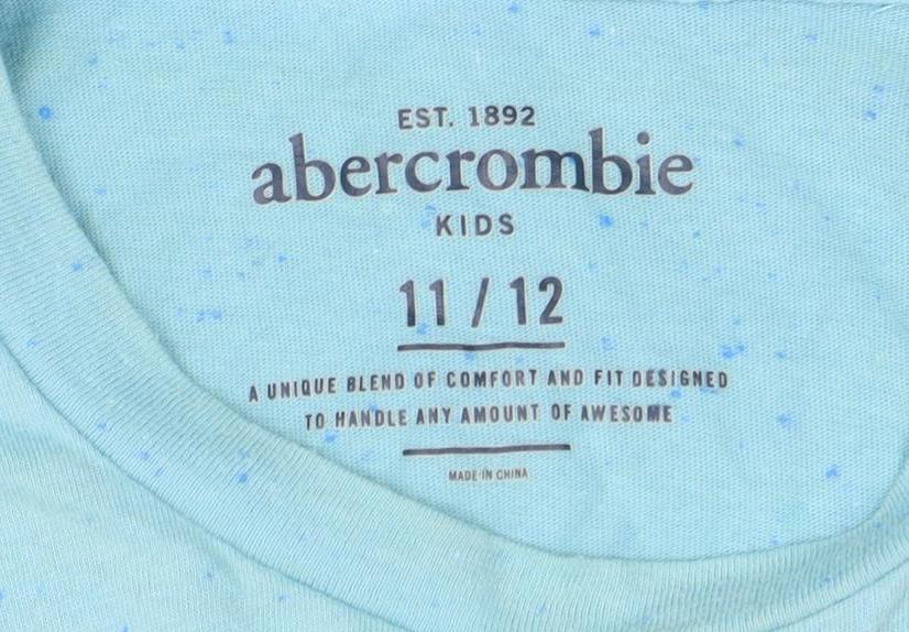 Boys UK Size 11-12 Years Abercrombie & Fitch Blue Basic T-Shirt