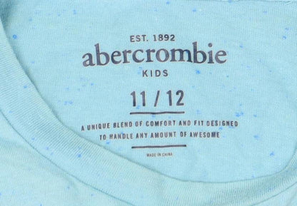 Boys UK Size 11-12 Years Abercrombie & Fitch Blue Basic T-Shirt