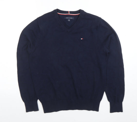 Mens UK Size XS Tommy Hilfiger Blue Pullover Jumper