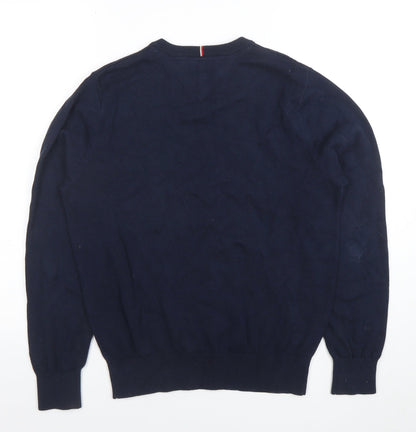 Mens UK Size XS Tommy Hilfiger Blue Pullover Jumper