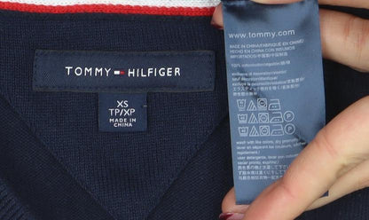 Mens UK Size XS Tommy Hilfiger Blue Pullover Jumper
