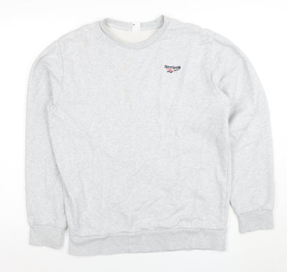 Mens UK Size M Reebok Grey Pullover Sweatshirt