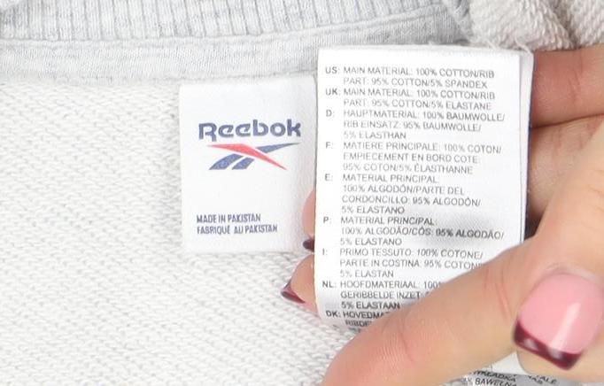 Mens UK Size M Reebok Grey Pullover Sweatshirt