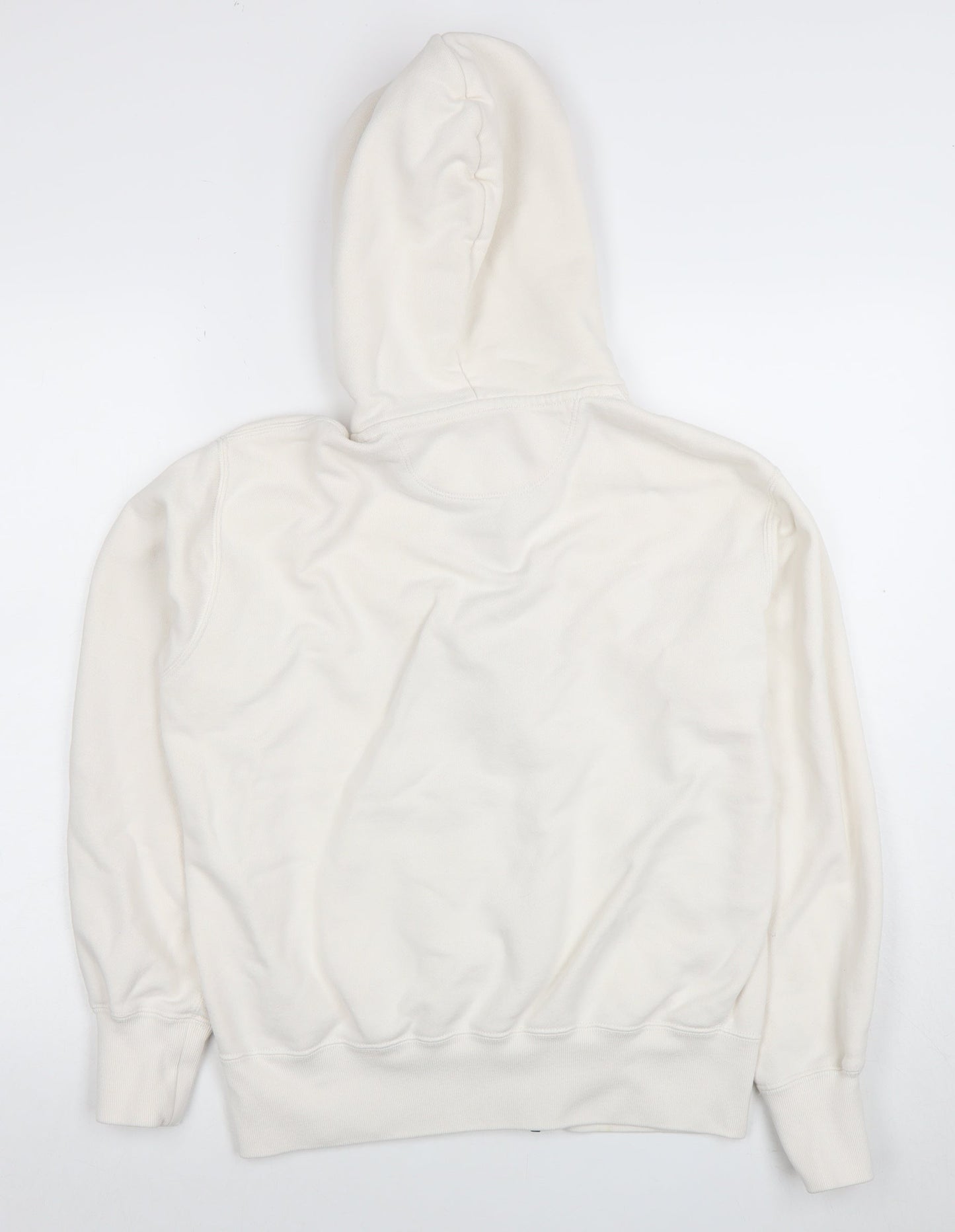 Womens UK Size M Uniqlo White Full Zip Hoodie