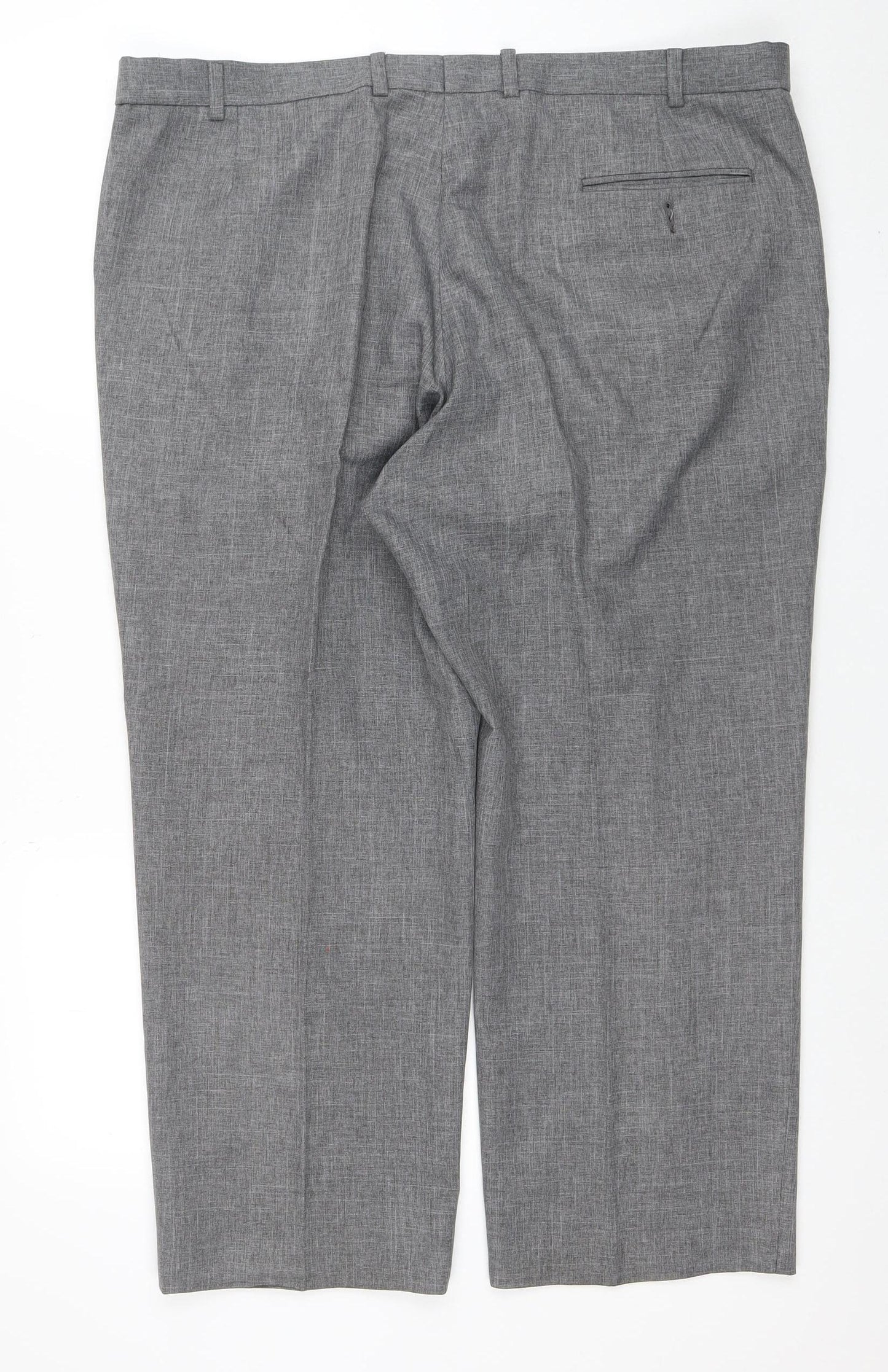Mens UK Size L Marks and Spencer Regular Fit Dress Pants Grey Trousers