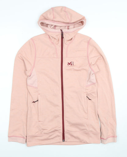 Womens UK Size 8 Millet Pink Full Zip Hoodie