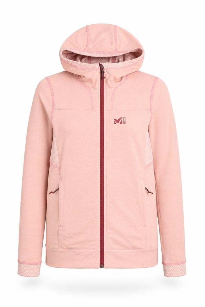 Womens UK Size 8 Millet Pink Full Zip Hoodie