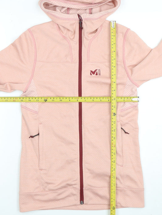 Womens UK Size 8 Millet Pink Full Zip Hoodie