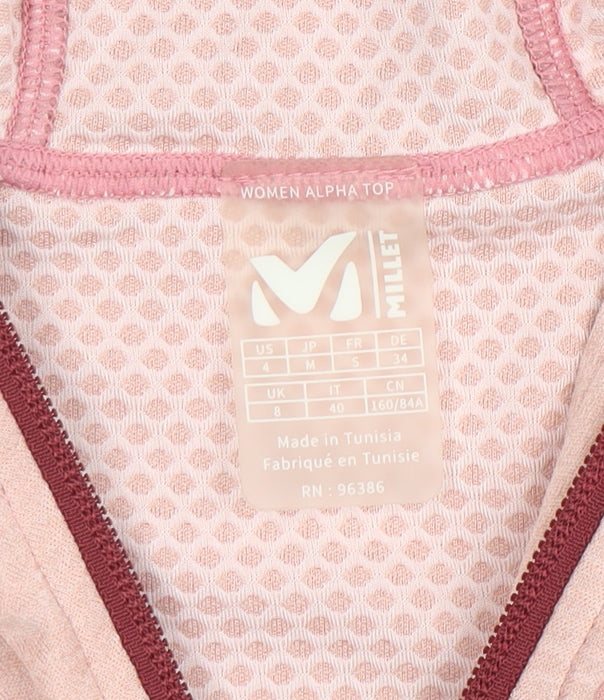 Womens UK Size 8 Millet Pink Full Zip Hoodie
