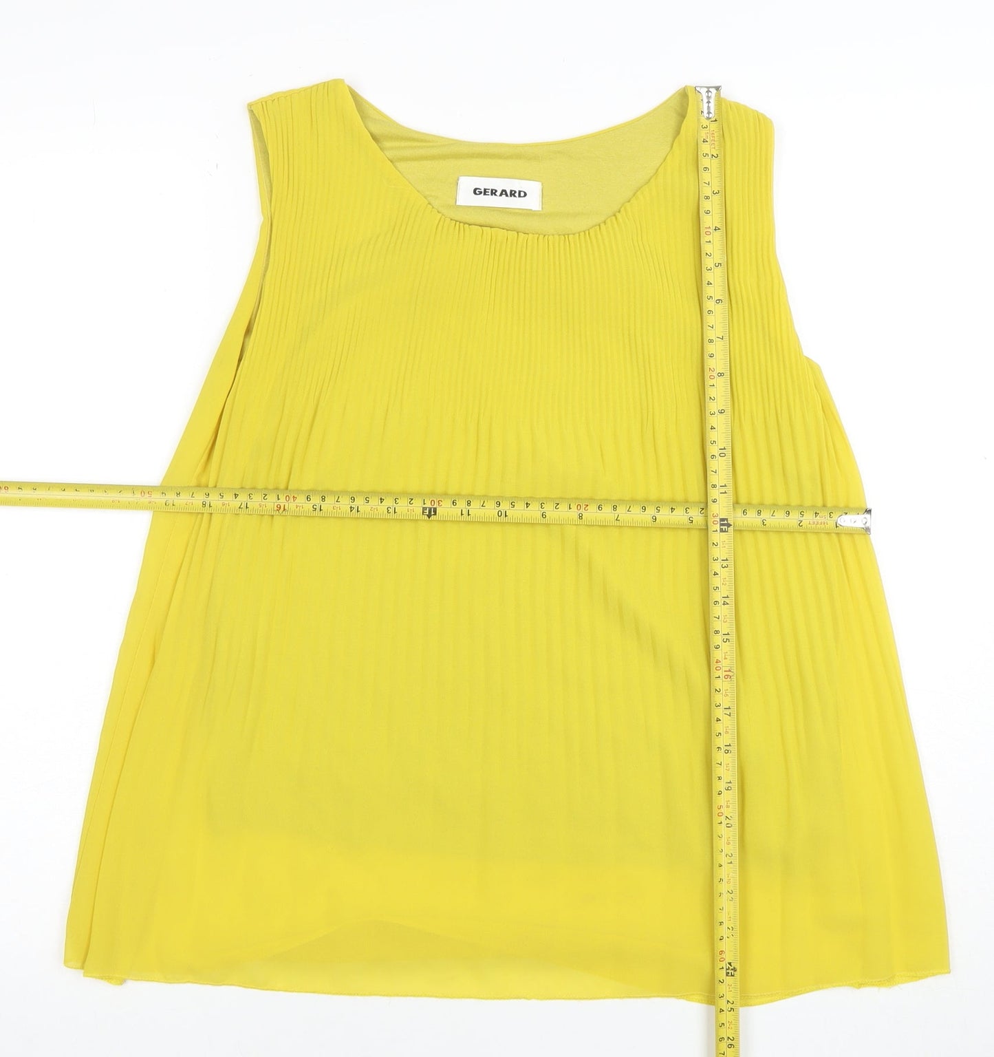 Womens UK Size S GERARD Yellow Tunic Blouse