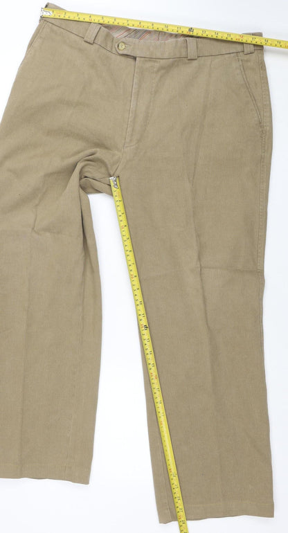 Mens UK Size 38 Douglas Regular Fit Chino Beige Trousers