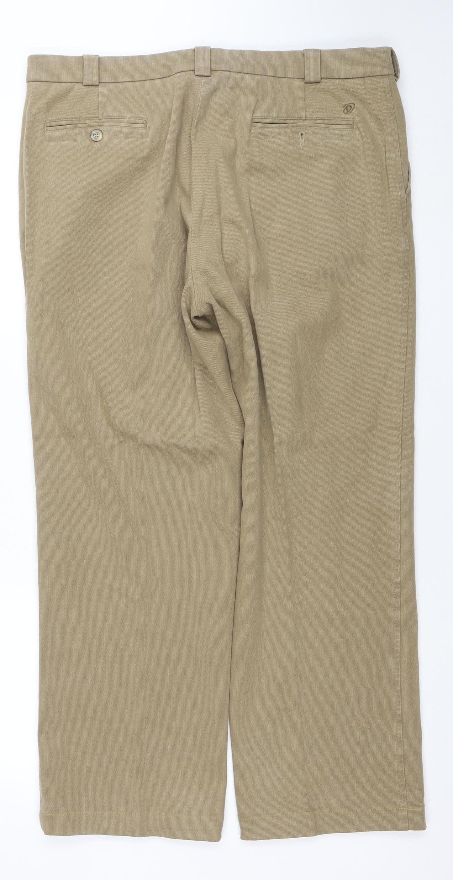 Mens UK Size 38 Douglas Regular Fit Chino Beige Trousers