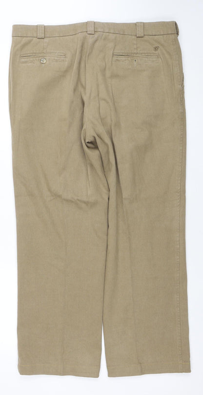 Mens UK Size 38 Douglas Regular Fit Chino Beige Trousers