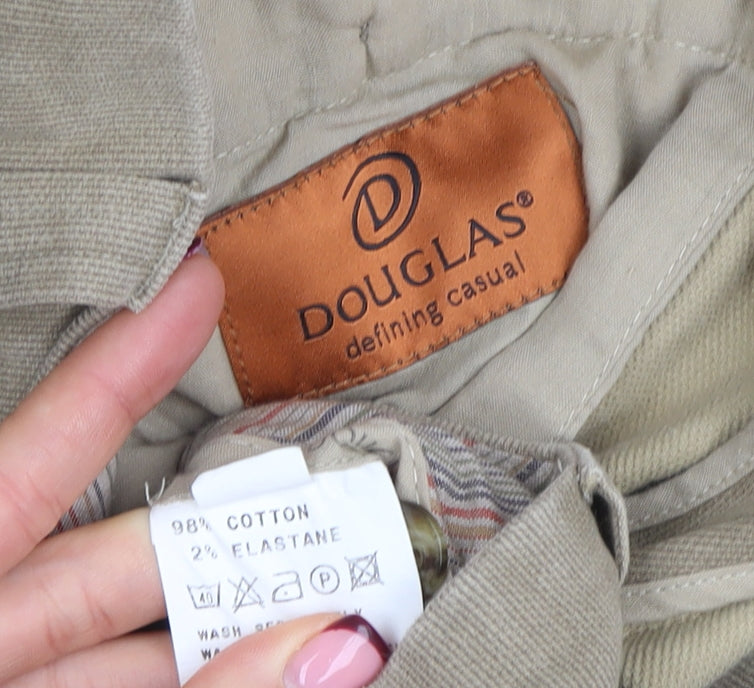 Mens UK Size 38 Douglas Regular Fit Chino Beige Trousers