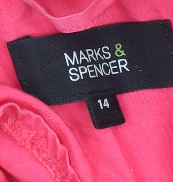 Womens UK Size 14 Marks and Spencer Pink Anorak Coat