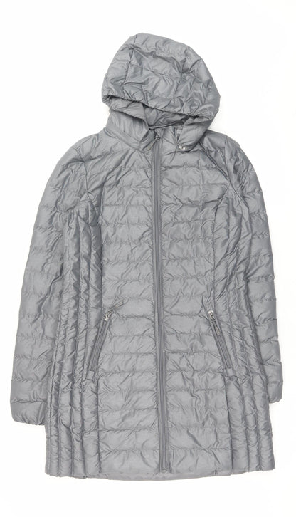 Womens UK Size S 32 Degrees Grey Puffer Jacket
