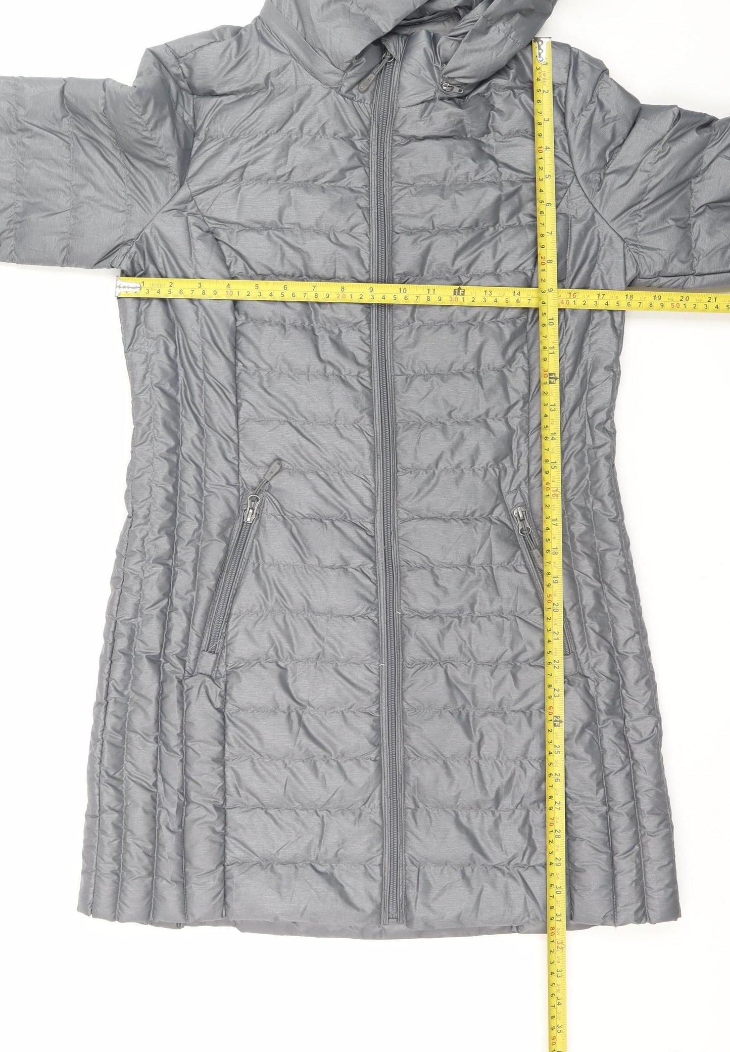 Womens UK Size S 32 Degrees Grey Puffer Jacket