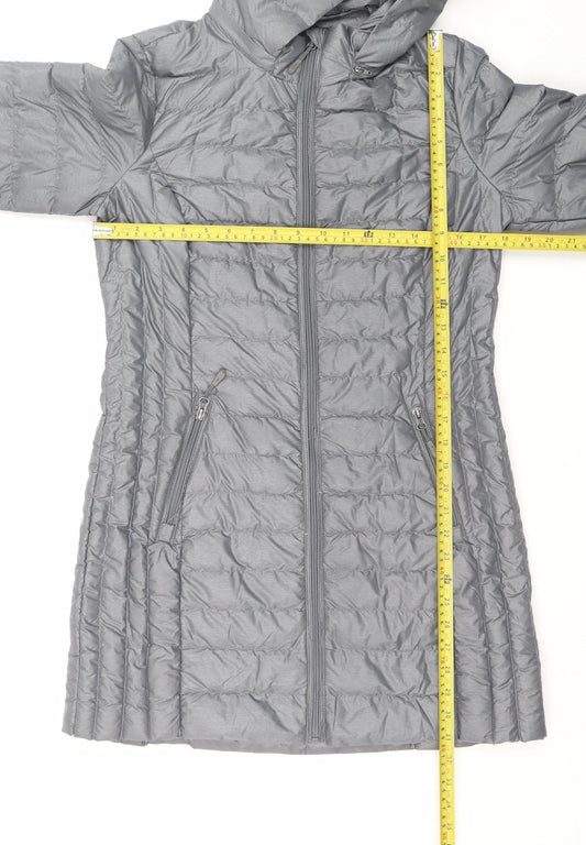 Womens UK Size S 32 Degrees Grey Puffer Jacket